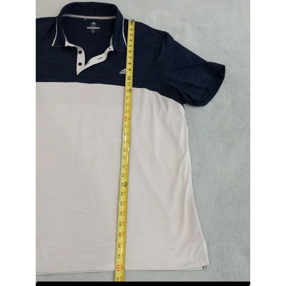 Mens Adidas Short Sleeve Golf Polo 2XL Blue White